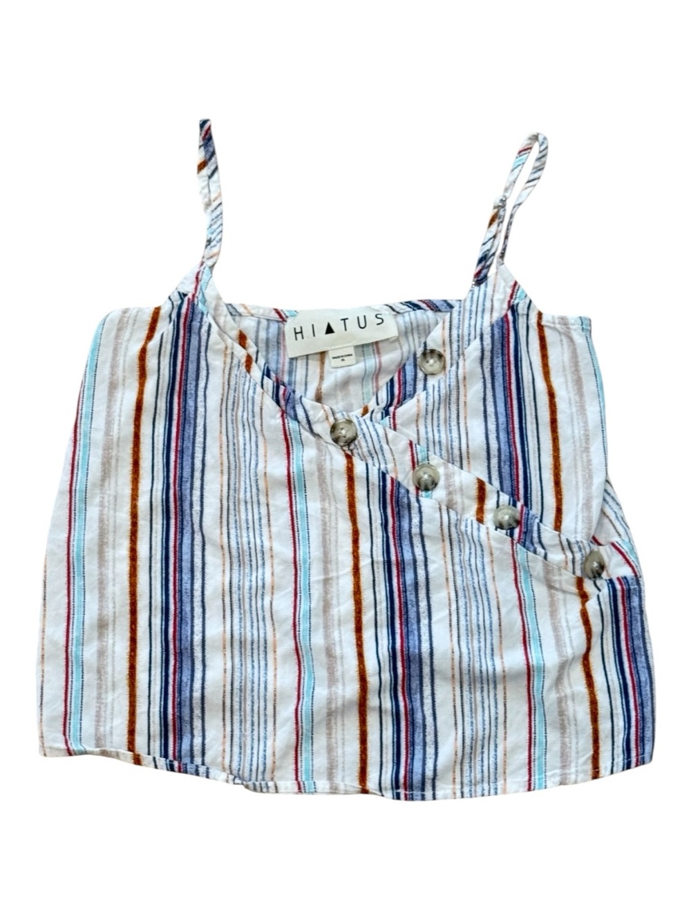 Women’s Hiatus multi-color striped cropped tank top- Size XS